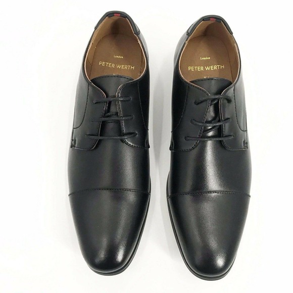 NEW PETER WERTH MEN'S BLACK DRESS SHOES - SIZE 10 - Picture 2 of 8